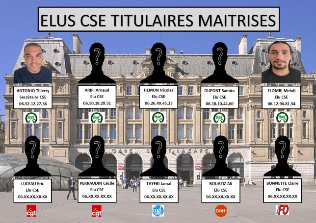 Elu CSE Titulaires Maitrise